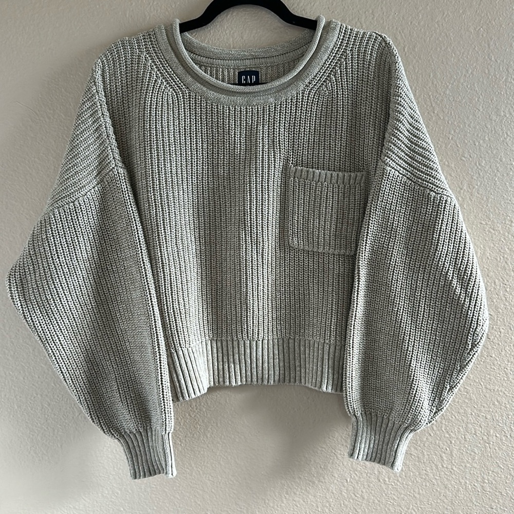 GAP Shaker-Stitch Pocket Sweater